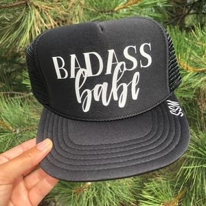 Badass Babe Traditional Trucker Hat Black/White